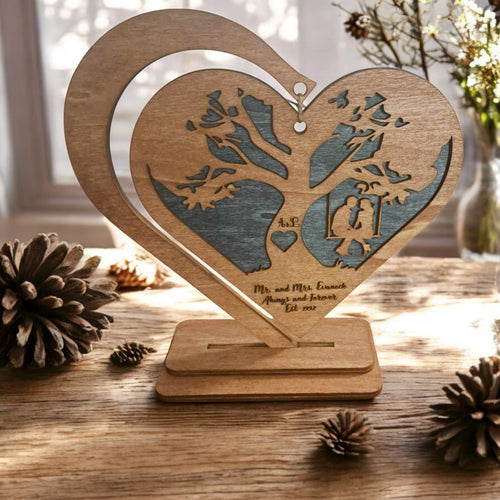 Customized Laser Cut and Engraved Anniversary Keepsake