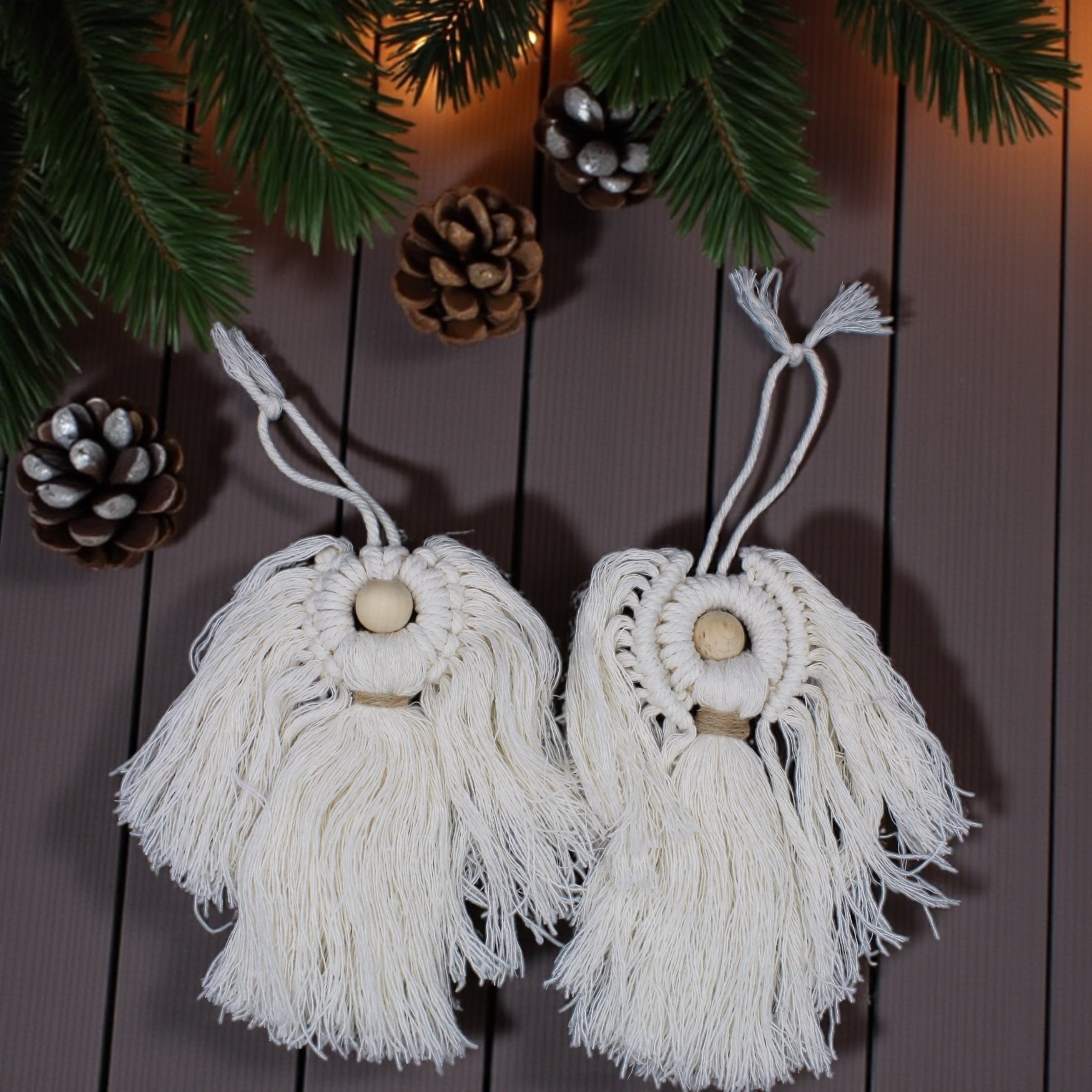 Macrame Angel Ornaments