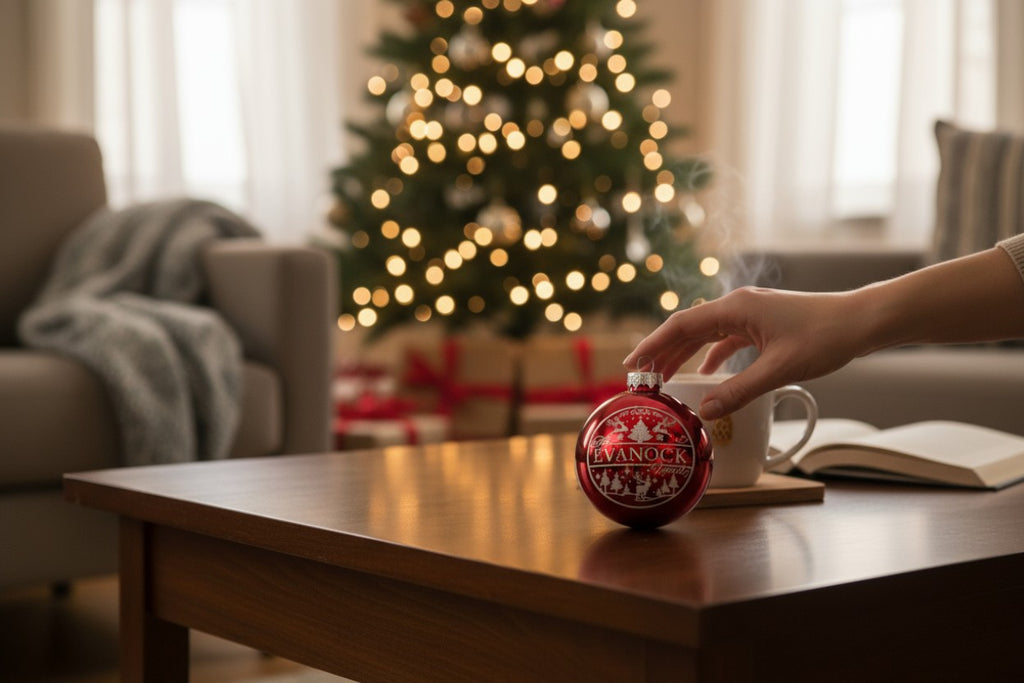 Customized Laser Engraved Glass Ornament