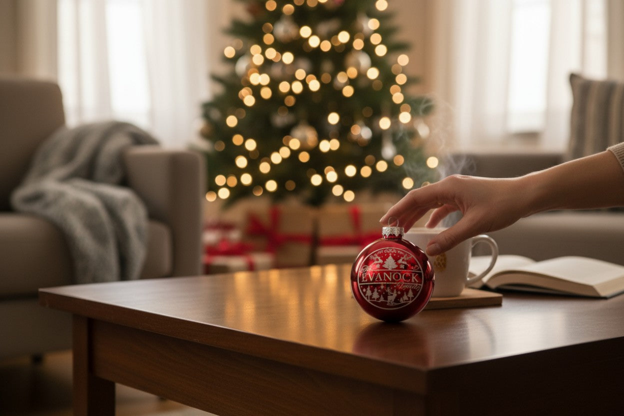 Customized Laser Engraved Glass Ornament