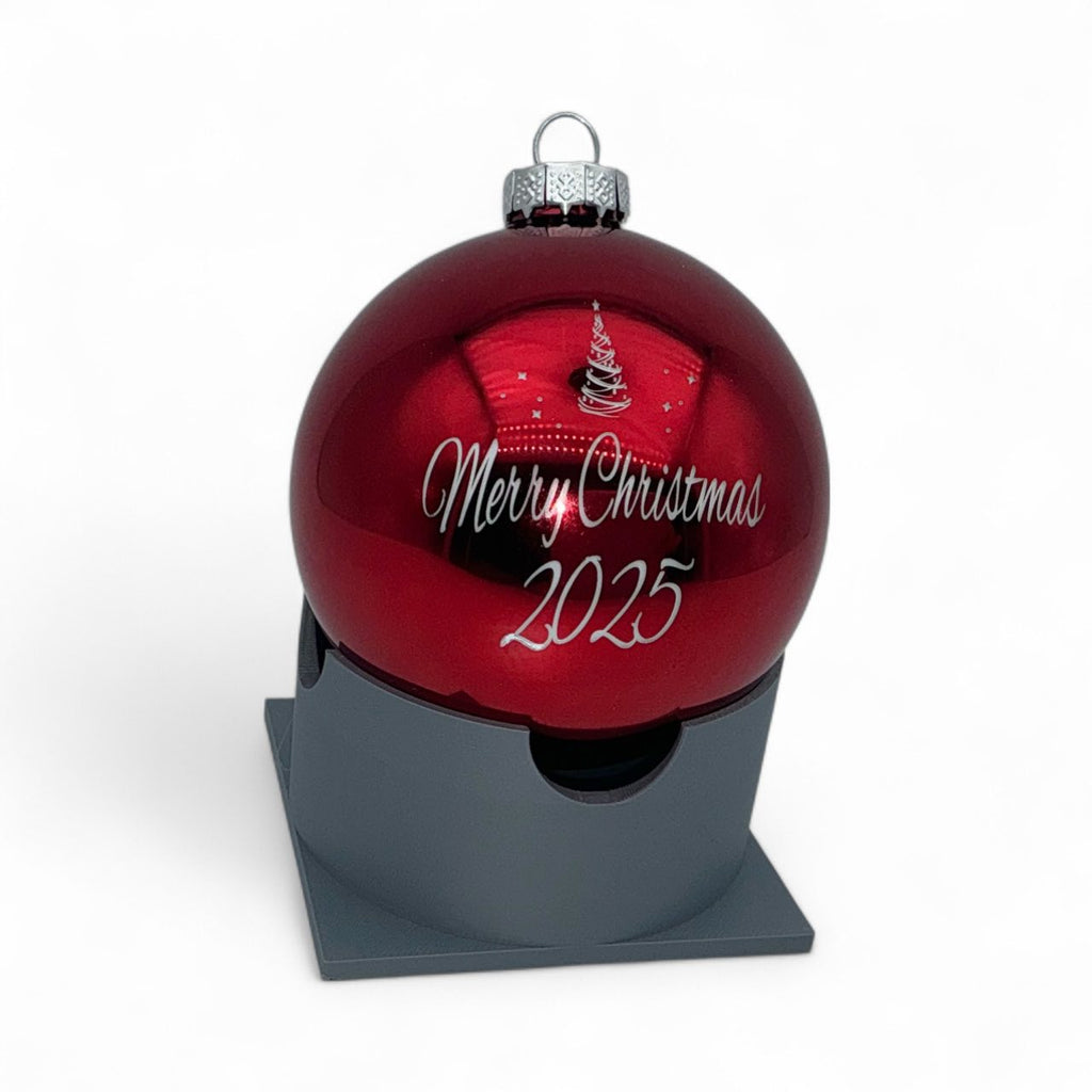 Customized Laser Engraved Glass Ornament