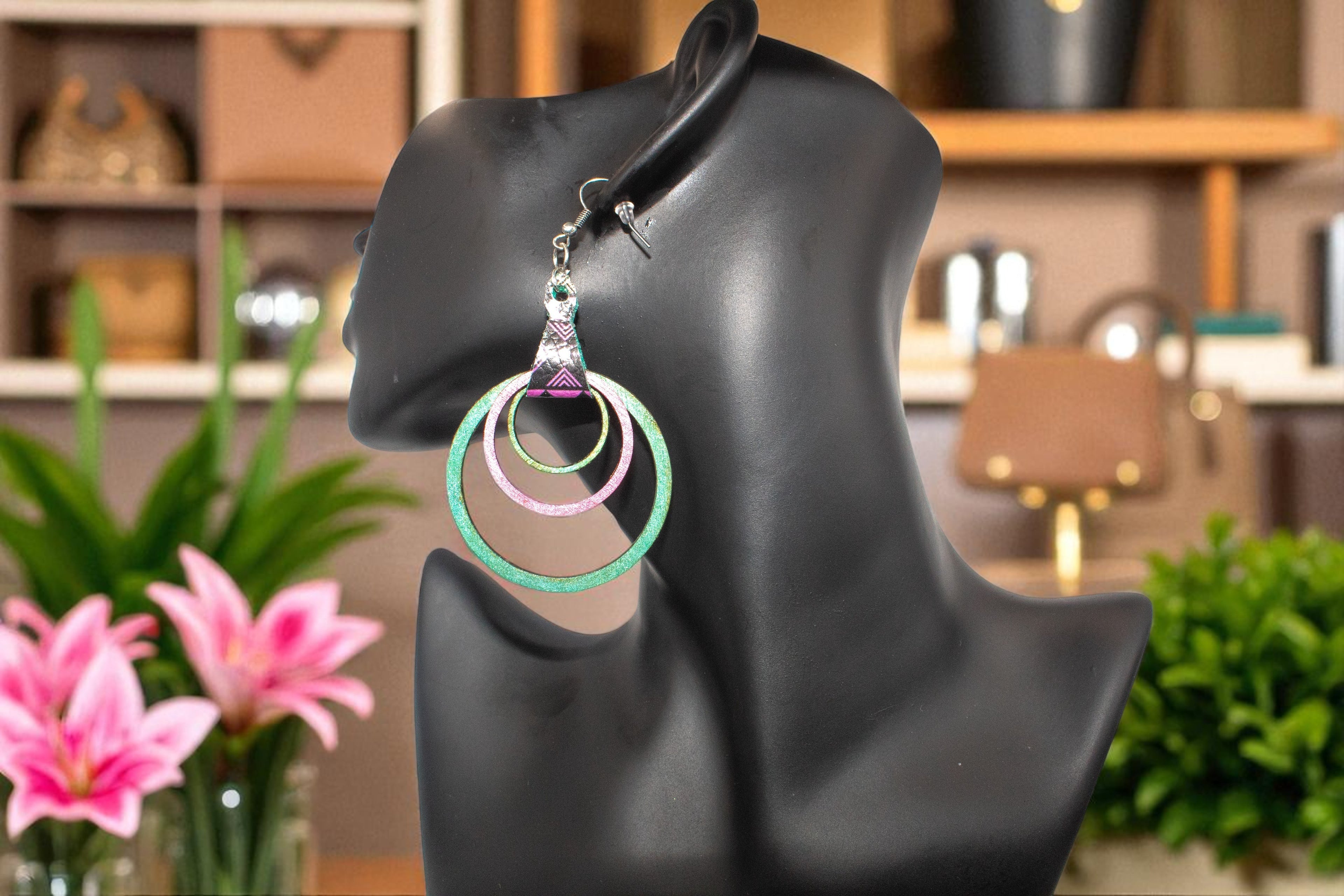 Wooden Hoop Earrings