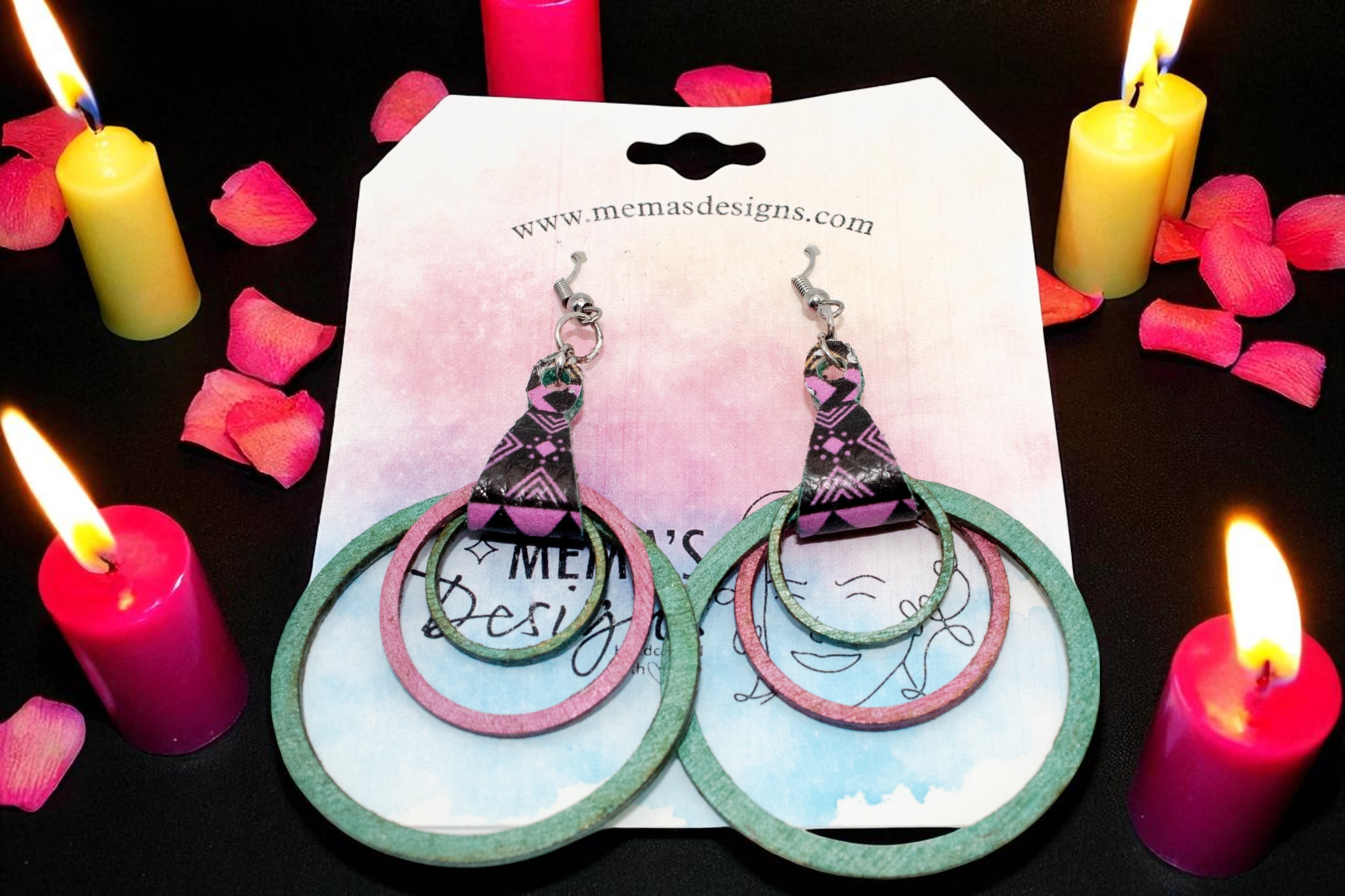 Wooden Hoop Earrings